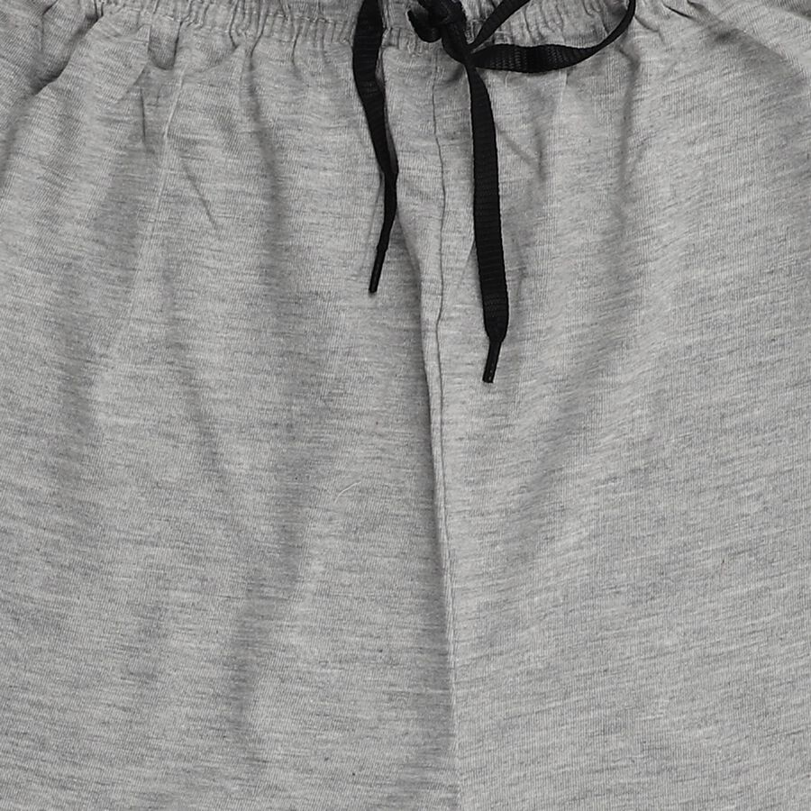 Boys Light Heather Grey Side Striped Bermuda Shorts, Melange Light Grey, large image number null